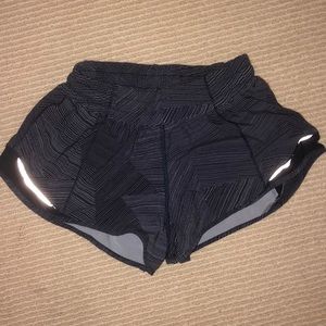 Navy lululemon hotty hot shorts
